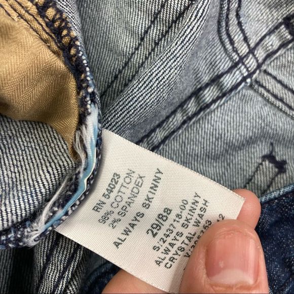 Gap 1969 Always Skinny Mid rise blue Jean Demin Jean Sz 29/8a - Picture 5 of 10